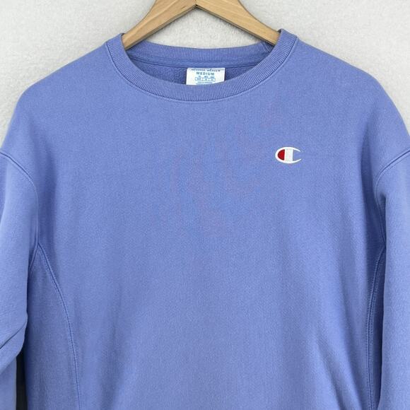 CHAMPION Sweatshirt Adult M REVERSE WEAVE Crewneck Fleece Y2K Pullover Blue - Picture 2 of 13